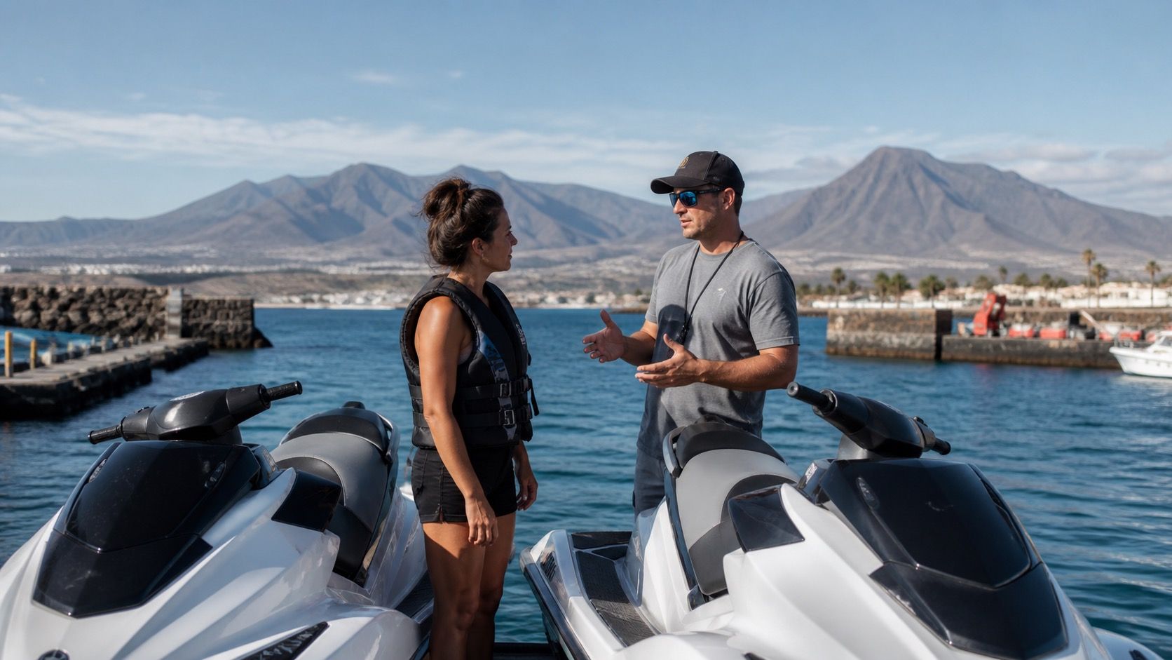 Salida en moto de agua desde la costa de Tenerife